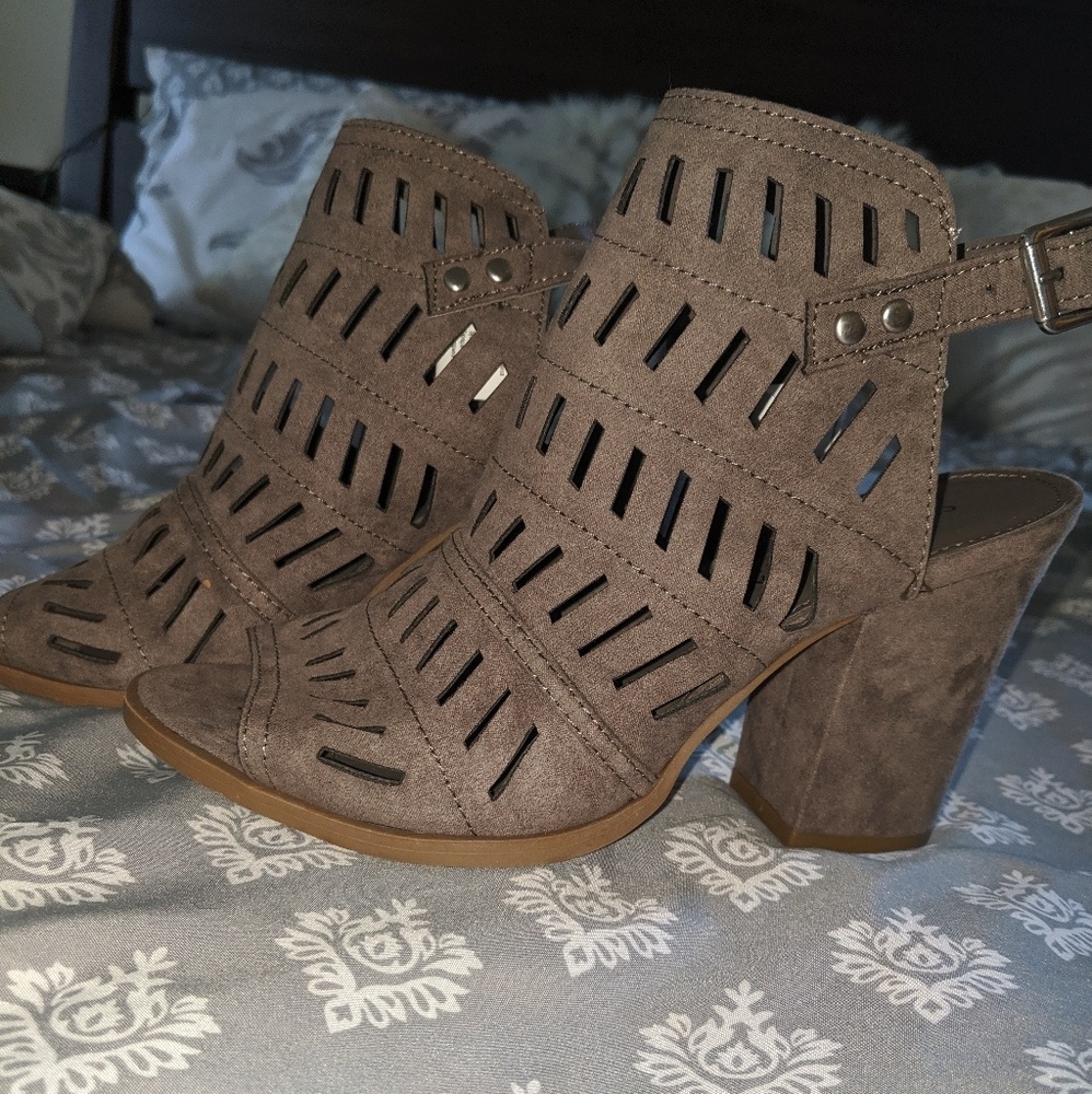 Christian Siriano Open Toe Booties